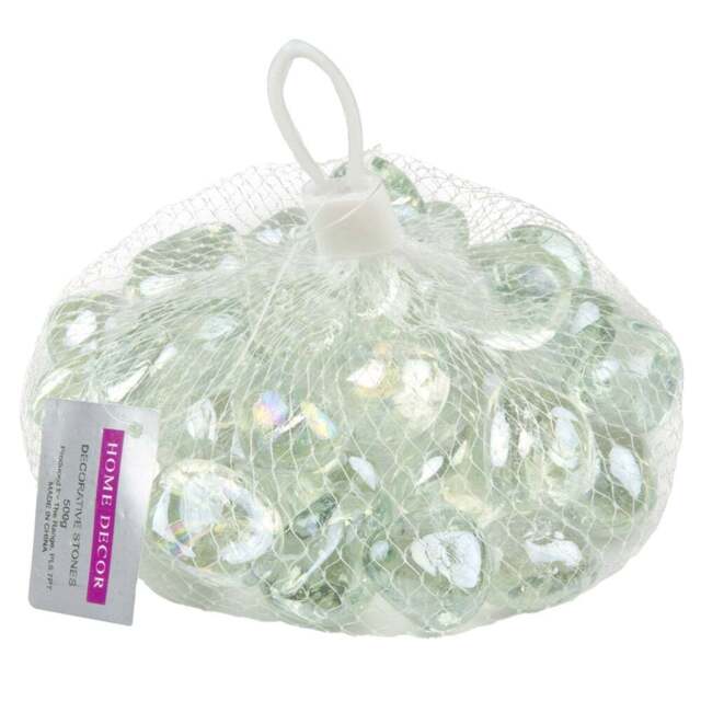 Clear Shell Glass Stones Ornament - Wilko - image 1