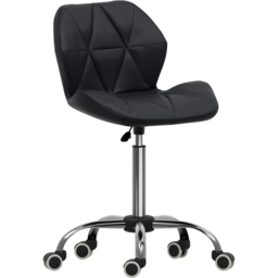Vida Designs Geo Black PU Faux Leather Swivel Office Chair - Size: 96 x 48 x 49cm - Wilko - thumbnail 3