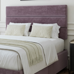 Bedmaster Single Mauve Naples Velvet 2 Drawer Divan Base with Milan Headboard - Brown - Wilko - thumbnail 3