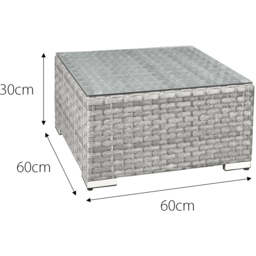 Oseasons Malta 2 Seater Dove Grey Rattan Lounge Set - Wilko - thumbnail 5