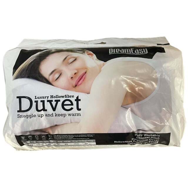 Dreameasy Super King White Polycotton Lightweight Summer Duvet 4.5Tog - Wilko - image 1