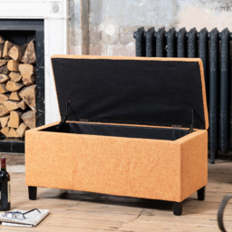 Artemis Home Henbury Orange Fabric Storage Ottoman - Size: 45 x 98 x 45cm - Wilko - thumbnail 3