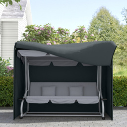 Outsunny 3 Seater Grey Anti-UV Garden Swing Cover - Size: 172 x 125 x 220cm - Wilko - thumbnail 4