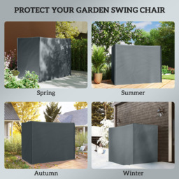 Outsunny 3 Seater Grey Anti-UV Garden Swing Cover - Size: 172 x 125 x 220cm - Wilko - thumbnail 5