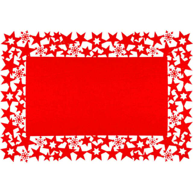 St Helens Red Felt Table Mat 30 x 45cm 2 Pack - Size: 300 x 450 x 3cm - Wilko - image 1