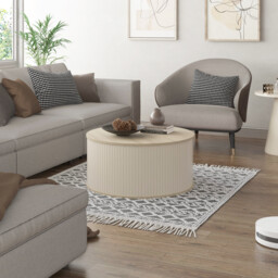 Mateo Round Coffee Table Beige - Wilko - thumbnail 4
