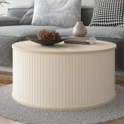 Mateo Round Coffee Table Beige - Wilko - thumbnail 1