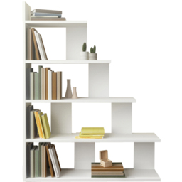 Decorotika Echo Modern 5 Shelf White Ladder Bookcase - Size: 120 x 90 x 21.8cm - Wilko - thumbnail 3