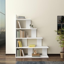 Decorotika Echo Modern 5 Shelf White Ladder Bookcase - Size: 120 x 90 x 21.8cm - Wilko - thumbnail 6