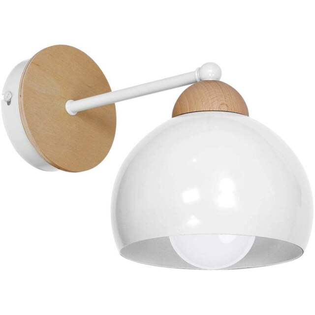 Milagro Dama White Wall Lamp 230V - Size: 28 x 15 x 16cm - Wilko - image 1