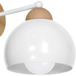 Milagro Dama White Wall Lamp 230V - Size: 28 x 15 x 16cm - Wilko - thumbnail 5