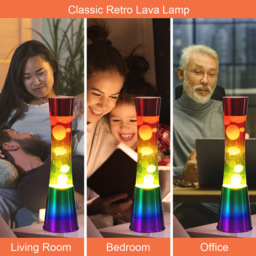 Global Gizmos Rainbow Lava Tower Lamp 16 inch - Size: 41 x 10 x 10cm - Multi - Wilko - thumbnail 7