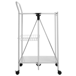 Premier Housewares Rectangular Folding White Kitchen Trolley - Size: 56 x 47 x 92cm - Wilko