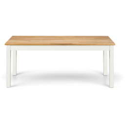 Julian Bowen Coxmoor Ivory and Oak Coffee Table - Size: 60 x 120 x 48cm - Brown - Wilko - thumbnail 3