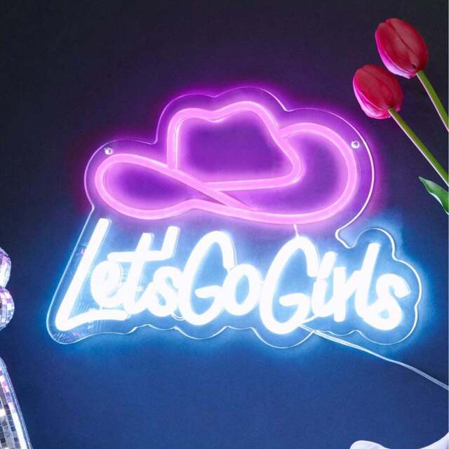 Lets Go Girls LED Neon Sign - Wilko - image 1