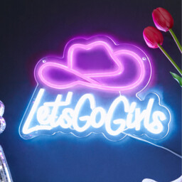 Lets Go Girls LED Neon Sign - Wilko - thumbnail 2