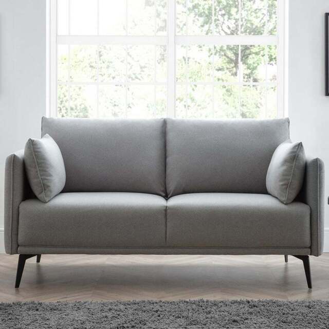 Julian Bowen Rohe 2 Seater Platinum Wool Sofa - Grey - Wilko - image 1