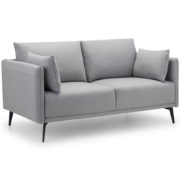 Julian Bowen Rohe 2 Seater Platinum Wool Sofa - Grey - Wilko - thumbnail 3