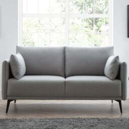 Julian Bowen Rohe 2 Seater Platinum Wool Sofa - Grey - Wilko - thumbnail 1