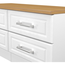 Crowndale Kent 4 Drawer White Ash and Modern Oak Bed Box Ready Assembled - White Ash & Modern Oak - Wilko - thumbnail 6