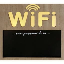 LED Welcome WiFi Wood Effect Sign - Natural - Wilko - thumbnail 3