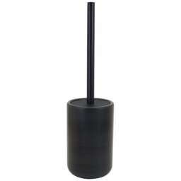 Noir Zen Wood Toilet Brush Holder - Black - Wilko