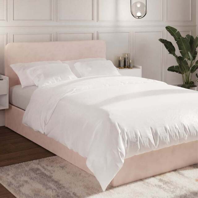 GFW Chiswick Small Double Soft Pink Ottoman Bed - Wilko - image 1