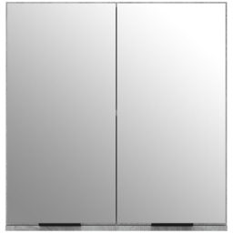 vidaXL 2 Door Grey Sonoma Mirrored Bathroom Cabinet - Size: 67 x 64 x 20cm - Wilko - thumbnail 5