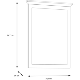 Florence Illopa Nelson and Snowy Oak Mirror - Size: 94 x 70cm - Brown - Furniture to Go - Wilko - thumbnail 6