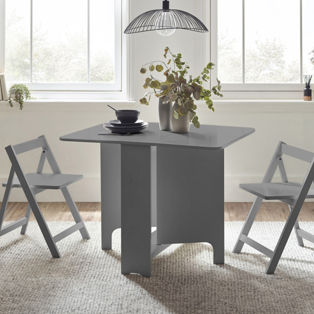 Julian Bowen Gatan 2 Seater Grey Small Gateleg Table Set - Wilko - image 1