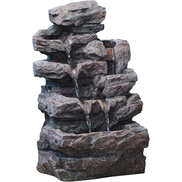 Garden Gear Rock Fall In Outdoor Water Feature - Size: 46 x 28 x 24cm - Grey - Wilko - image 1
