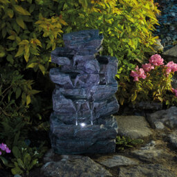Garden Gear Rock Fall In Outdoor Water Feature - Size: 46 x 28 x 24cm - Grey - Wilko - thumbnail 7