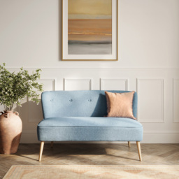 Beau 2 Seater Blue Blonde Wood Sofa - LPD Home - Wilko - thumbnail 7