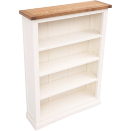 Cosenza 4 Shelf Off White Wide Bookcase - Wilko - thumbnail 5