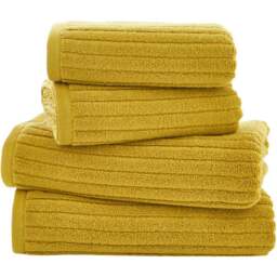 Deyongs Rialto Saffron Bath Towel - Size: 68 x 127cm - Yellow - Wilko - thumbnail 1