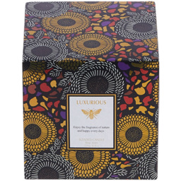 H&O Direct Citrus Green Fruit Soy Wax Decorative Scented Candle - Size: 8.3 x 8.8 x 8.8cm - Orange - Wilko - thumbnail 4