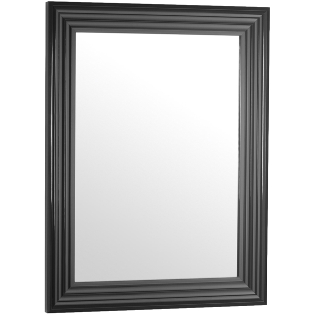 Julian Bowen Tokyo Gloss Black Rectangular Dressing Mirror 85 x 65cm - Size: 85 x 65 x 3.5cm - Wilko - image 1