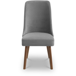 Julian Bowen Huxley Set of 2 Dining Chairs - Grey - Wilko - thumbnail 5