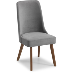 Julian Bowen Huxley Set of 2 Dining Chairs - Grey - Wilko - thumbnail 4