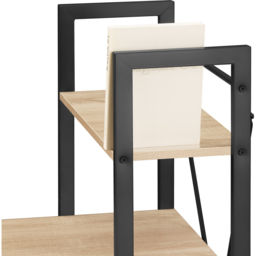 tectake Hershey 3 Compartment Light Wood Oak Sonoma Desk - Size: 120 x 61 x 122cm - Brown - Wilko - thumbnail 6
