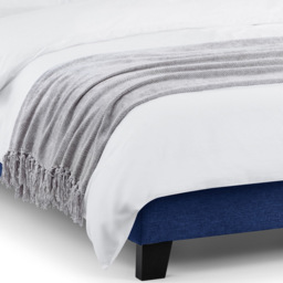 Julian Bowen Rialto King Size Dark Blue Linen Bed - Wilko - thumbnail 7