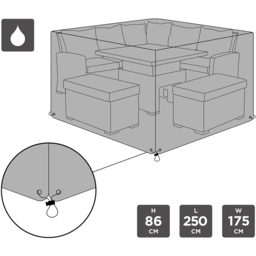 Charles Bentley Large Rectangular Furniture Cover Black - Size: 250 x 175 x 86cm - Wilko - thumbnail 6