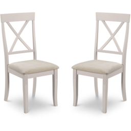 Julian Bowen Davenport Set of 2 Elephant Grey Dining Chair - Wilko - thumbnail 3