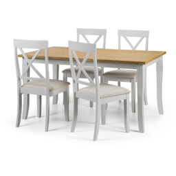 Julian Bowen Davenport Set of 2 Elephant Grey Dining Chair - Wilko - thumbnail 5