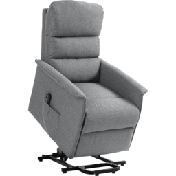 HOMCOM Grey Power Lift Electric Recliner Chair with Remote - Size: Single - Wilko - thumbnail 3