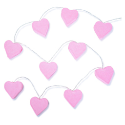 ValueLights 10 Warm White LED Paper Hearts Fairy String Lights - Size: 140 x 6 x 6cm - Pink - Wilko - thumbnail 3