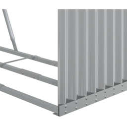 vidaXL Grey Galvanised Steel Firewood Log Holder 100 x 120 x 45cm - Wilko - thumbnail 6