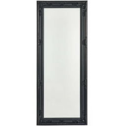 Julian Bowen Palais Black Baroque-Inspired Wooden Lean To Dressing Mirror 170 x 70cm - Size: 170 x 70 x 6cm - Wilko - thumbnail 4