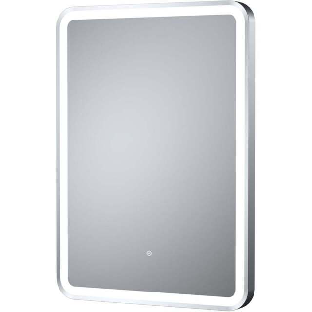 nuie Silver Framed LED Touch Sensor Mirror 700 x 500mm - Size: 700 x 500 x 33mm - Wilko - image 1