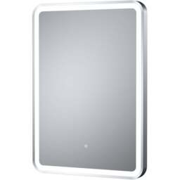nuie Silver Framed LED Touch Sensor Mirror 700 x 500mm - Size: 700 x 500 x 33mm - Wilko - thumbnail 1